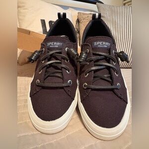 Sperry Women's Crest Vibe Linen Black 6M Like New